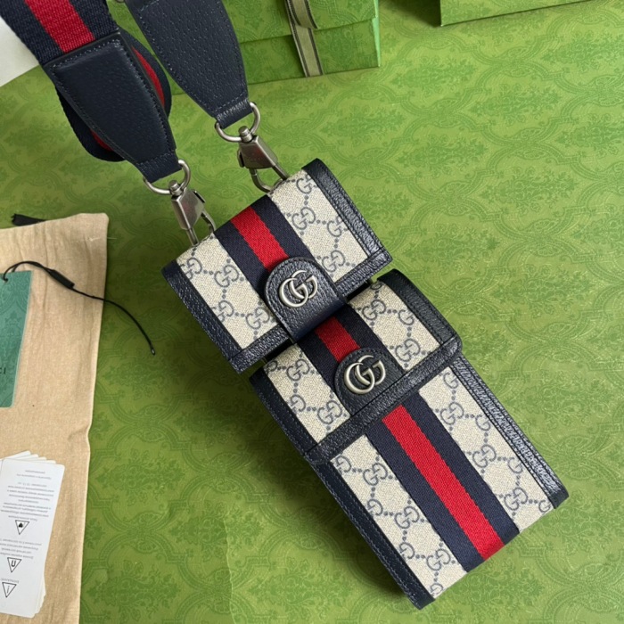 Gucci Ophidia GG mini bag and detachable wallet Size 11.5*18*3.5cm Style 699173