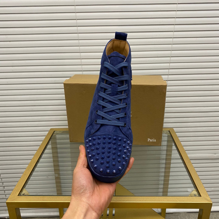 Christian Louboutin Lou Spikes High-Top Sneaker Size 36-46  10-Color
