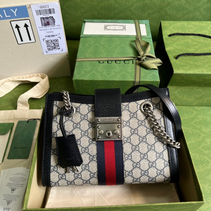 Gucci GG Supreme Padlock Women Shoulder Bags Size 26*18*10cm