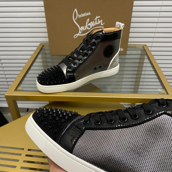 Christian Louboutin Lou Spikes High-Top Sneaker Size 36-46  10-Color
