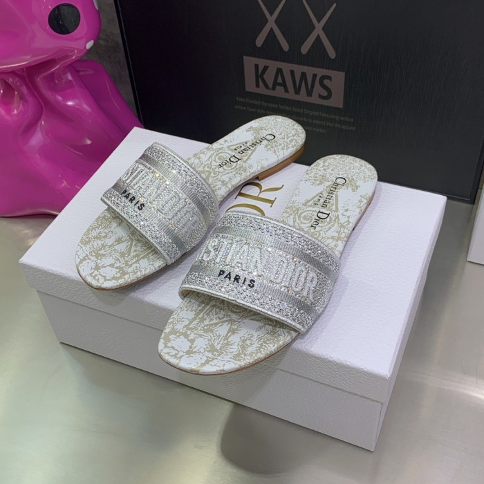 Dior Dway With Diamond Slippers Size 35-41 7-Color