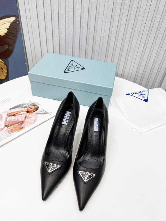 Prada Brushed Leather Pumps Size 35-41 8-Color