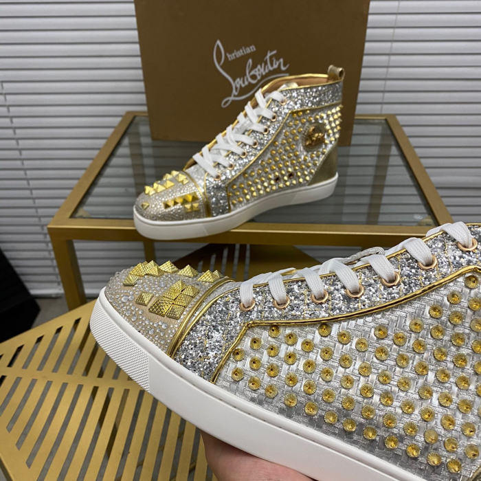 Christian Louboutin Lou Pik Pik High-Top Sneaker Size 36-46  6-Color