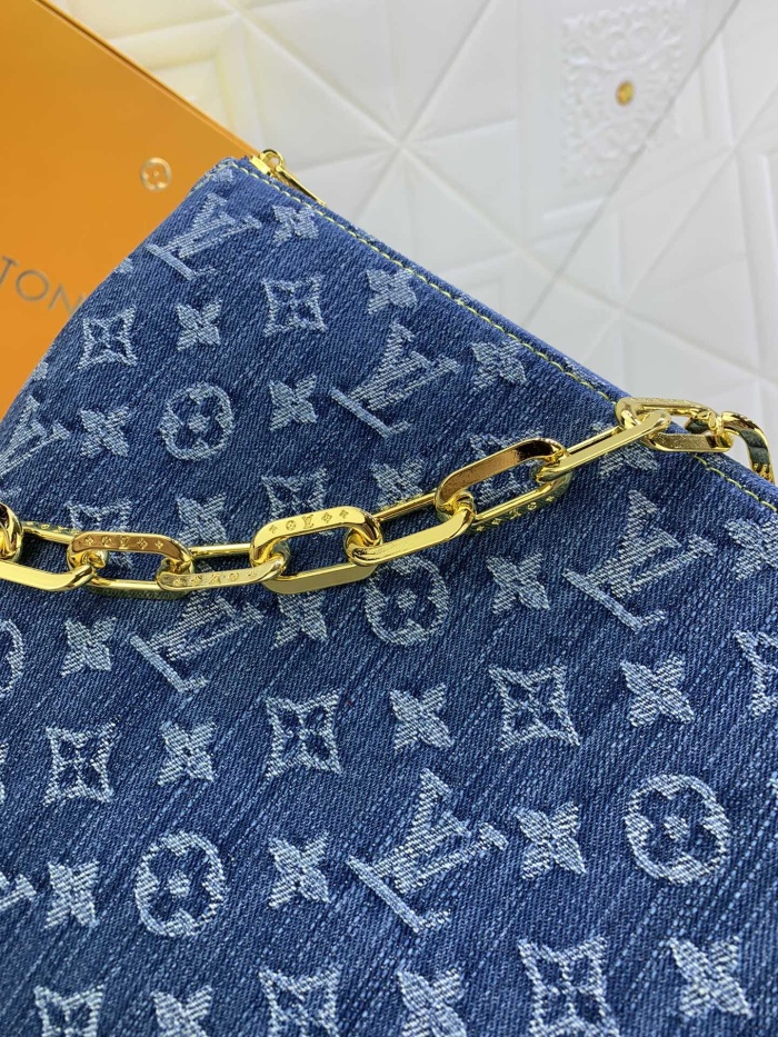 Louis Vuitton Monogram Coussin Denim Cowboy  Shoulder Bags Size 34*24*12cm