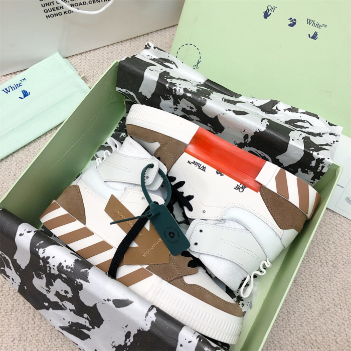 OFF White Floating Arrow High Top Vulc Sneaker Size 36-45   6-Color