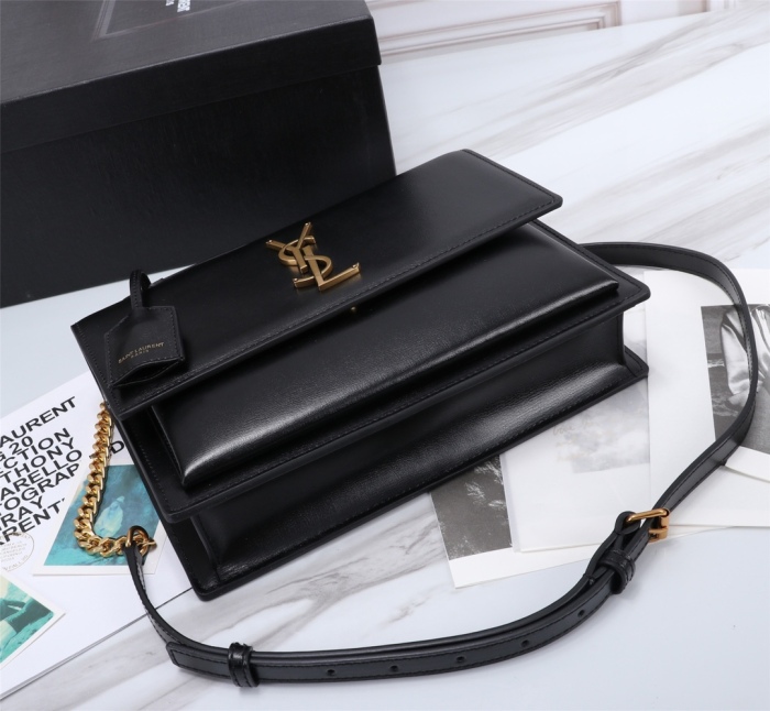 YSL Medium Sunset Women Shoulder Bags Size 25*18*5cm