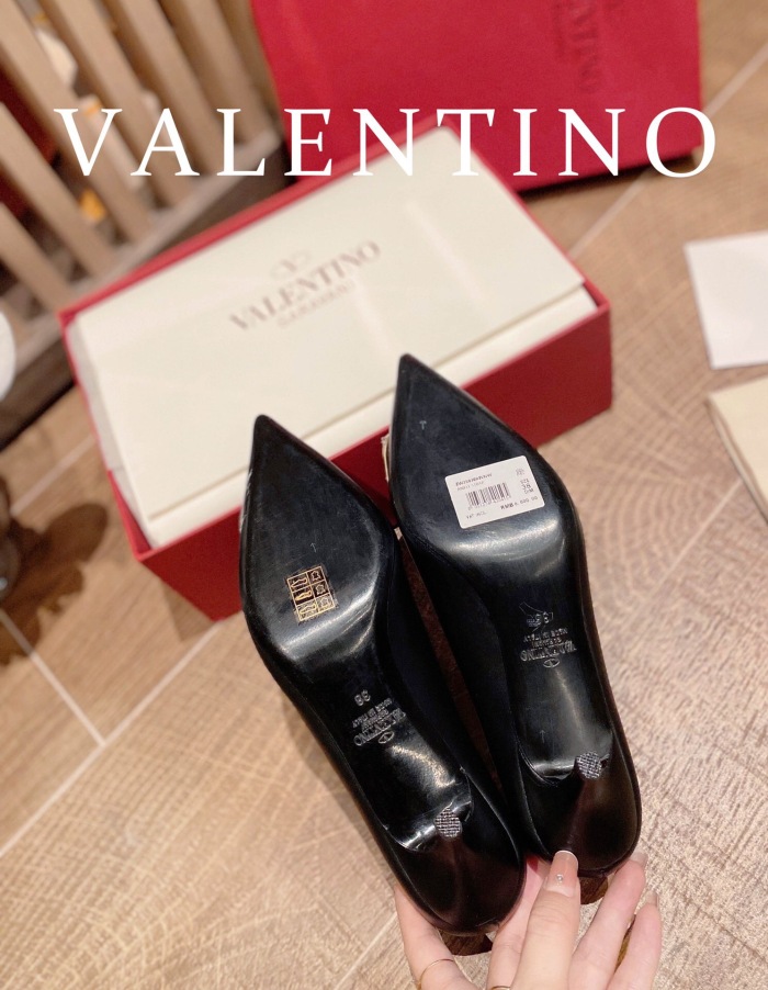 Valentino Vlogo Signature Calfskin Slingback Pumps Size 35-41 4-Color