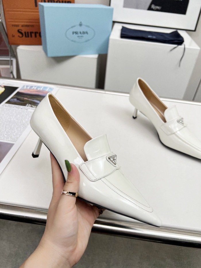 Prada Brushed Leather Slingback Pumps Size 35-41 3-Color