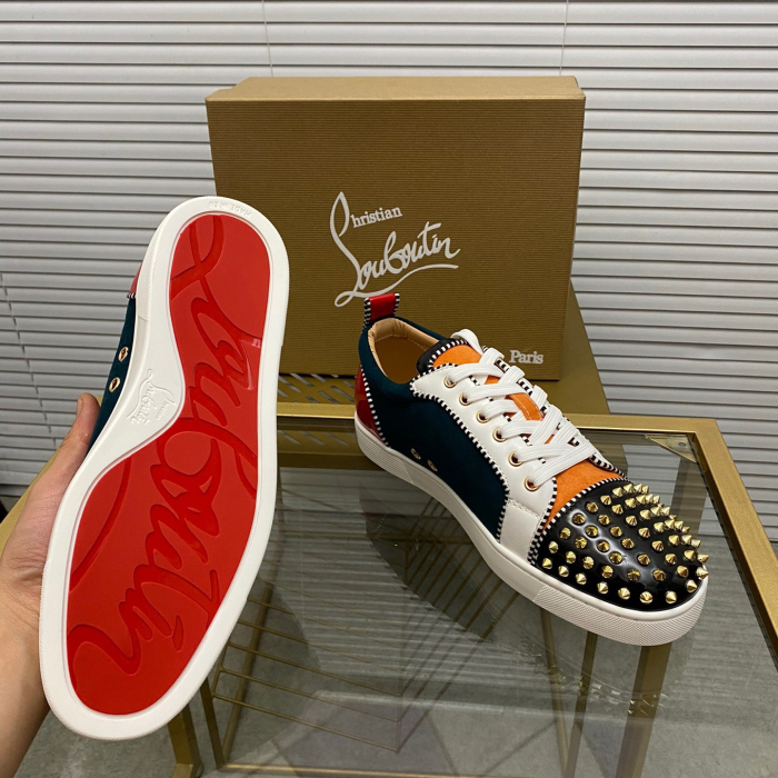Christian Louboutin Louis Junior Spikes Sneaker Size 36-46  9-Color