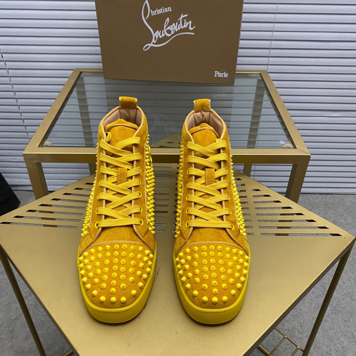 Christian Louboutin Louis Spikes High-Top Sneaker Size 36-46 10-Color