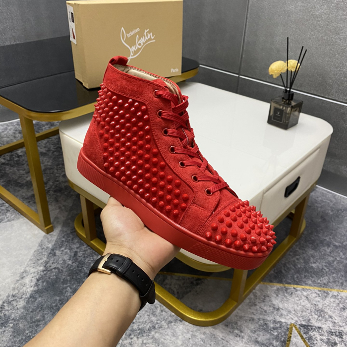 Christian Louboutin Louis Spikes High-Top Sneaker Size 36-46 4-Color