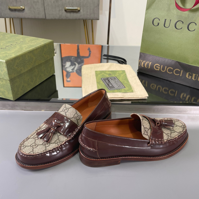 Gucci GG Loafers with Tassel Size 39-45 5-Color