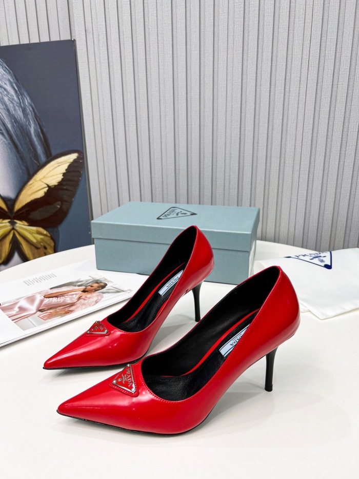 Prada Brushed Leather Pumps Size 35-41 8-Color