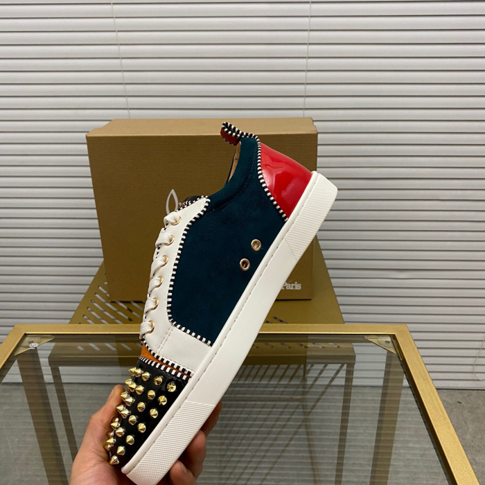 Christian Louboutin Louis Junior Spikes Sneaker Size 36-46  9-Color
