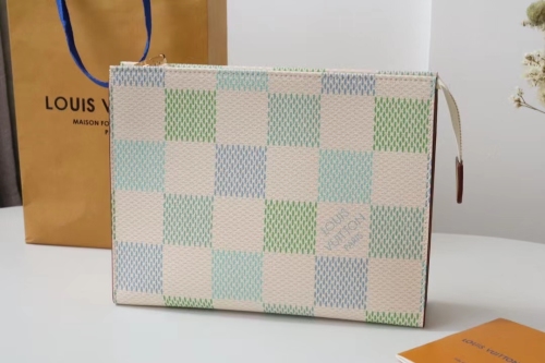 Louis Vuitton Monogram Titanium Clutch Bags Size 26*20*5cm