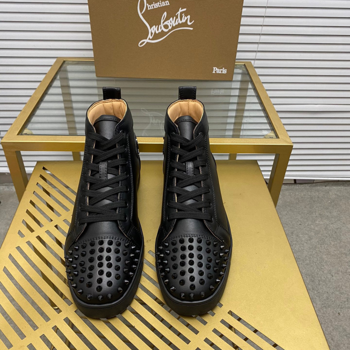 Christian Louboutin Lou Spikes High-Top Sneaker Size 36-46  10-Color