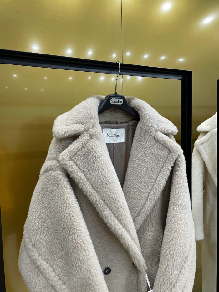 Max Mara Teddy fur long coat Size XS-M