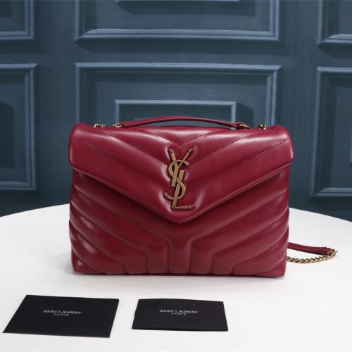 YSL Lou Lou Puffer Women Shoulder Bags Size 24cm