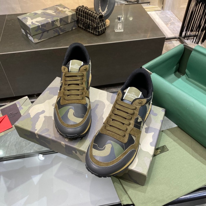 Valentino Camouflage Rockrunner Sneaker Size 39-45   11-Color