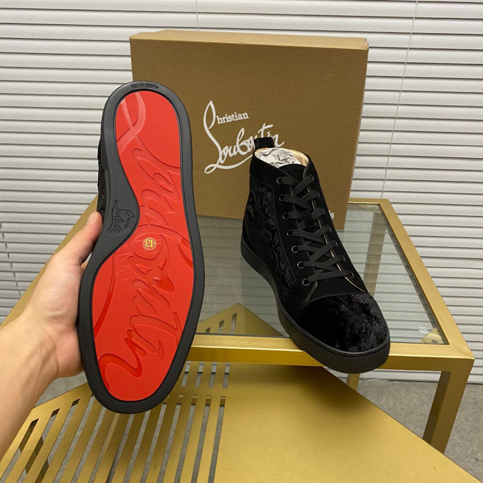 Christian Louboutin Louis High-Top Sneaker Size 36-46  7-Color