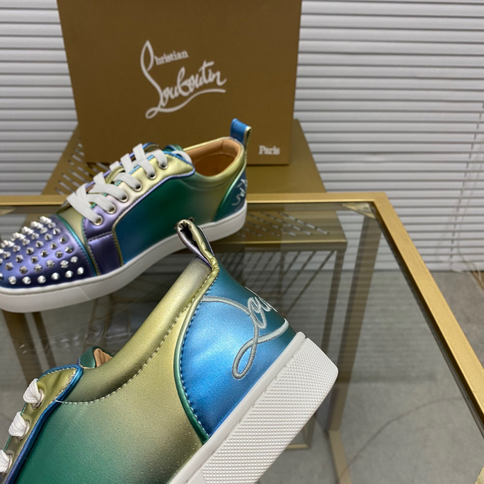 Christian Louboutin Louis Junior Spikes Sneaker Size 36-46  9-Color