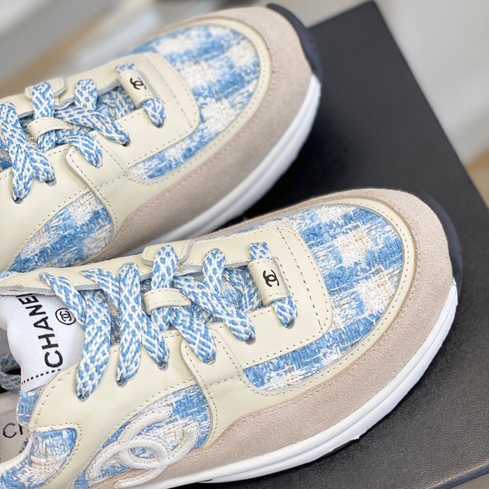 Chanel 2023 New Coton Tweed Sneaker Size 35-41  3-Color