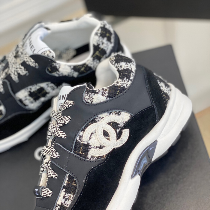 Chanel 2023 New Coton Tweed Sneaker Size 35-41  3-Color