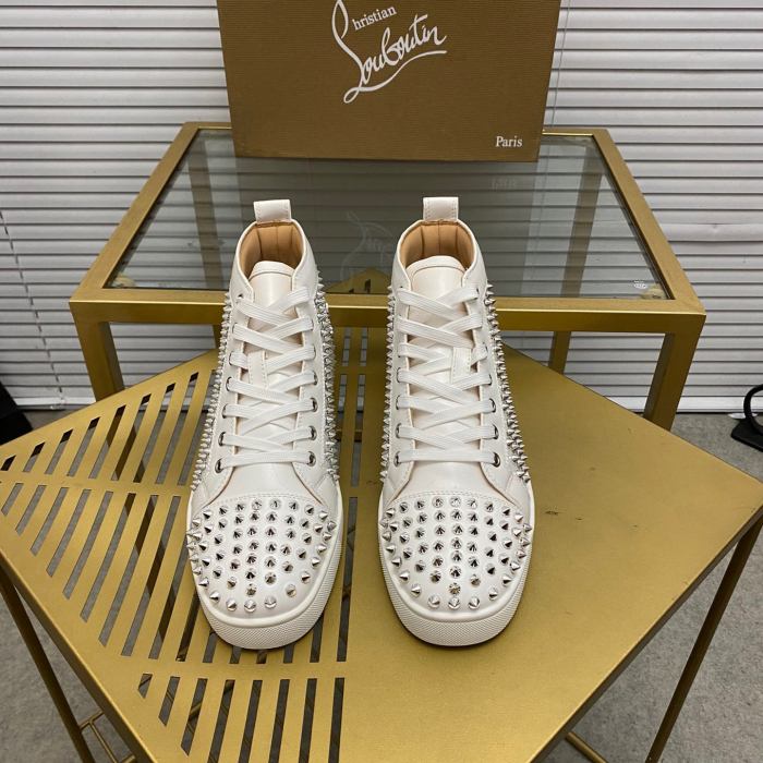 Christian Louboutin Louis Spikes High-Top Sneaker Size 36-46 10-Color