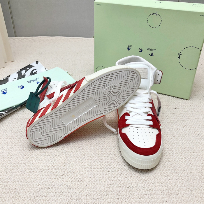 OFF White Floating Arrow High Top Vulc Sneaker Size 36-45   6-Color