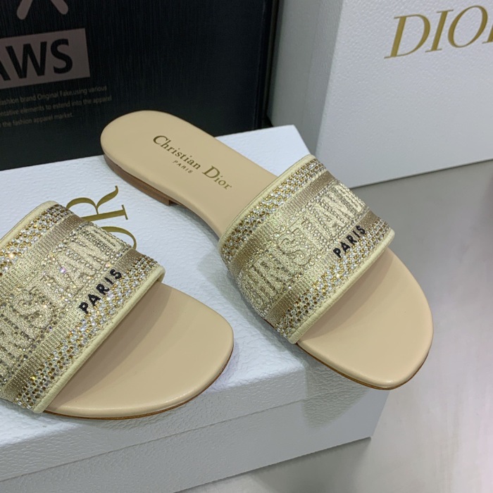 Dior Dway With Diamond Slippers Size 35-41 7-Color