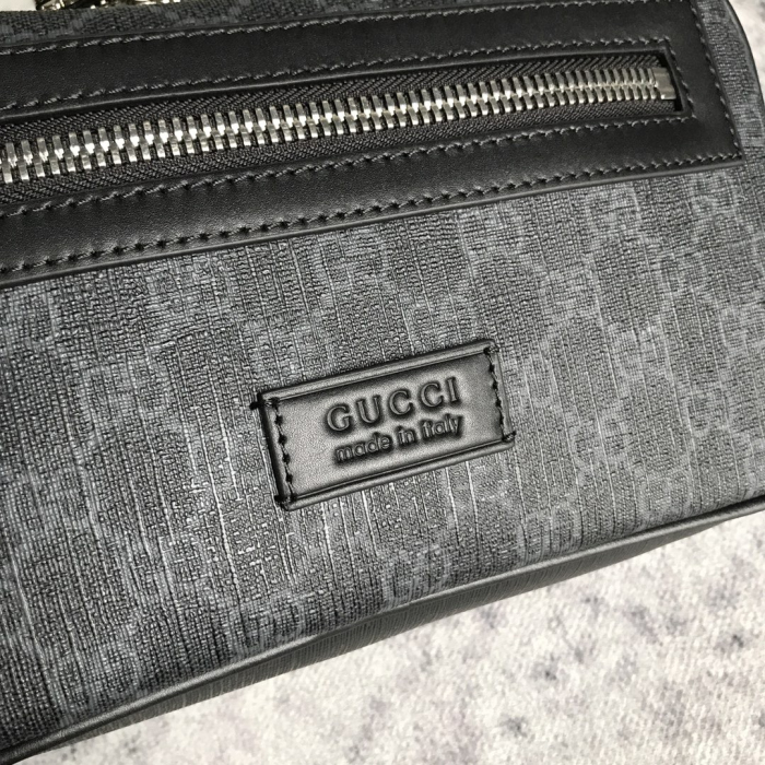 Gucci GG Supreme Black Belt Bags for Men Size 24*14*5.5cm