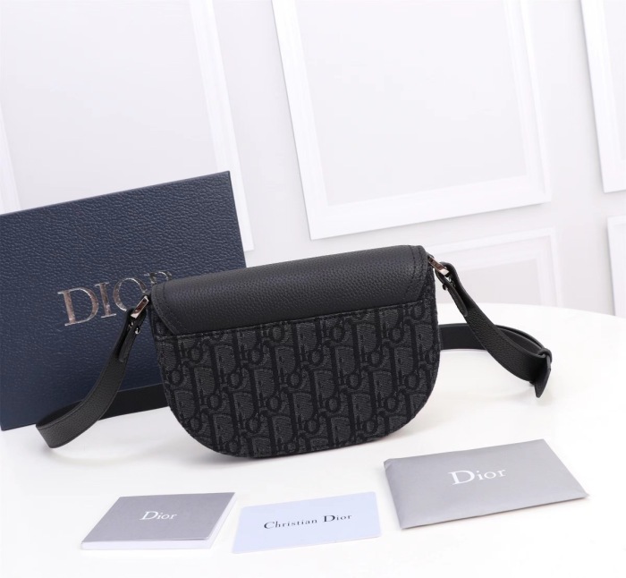 Dior Oblique Men Shoulder Bags Size 19.5*13*4.3cm