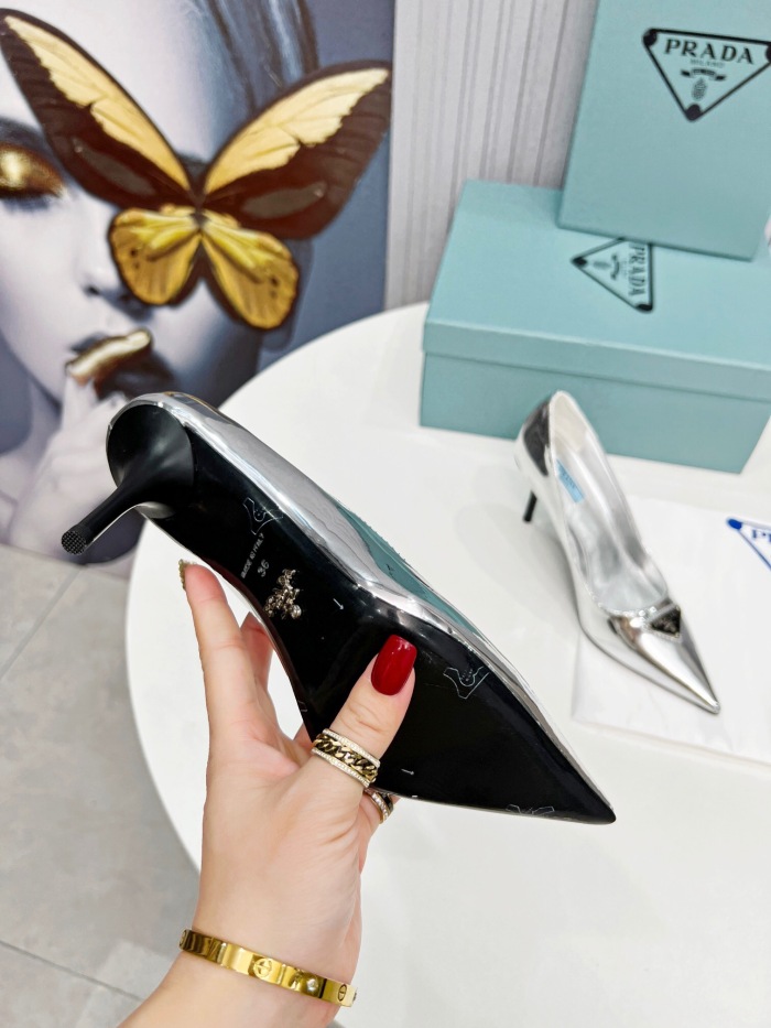 Prada Brushed Leather Pumps Size 35-41 8-Color