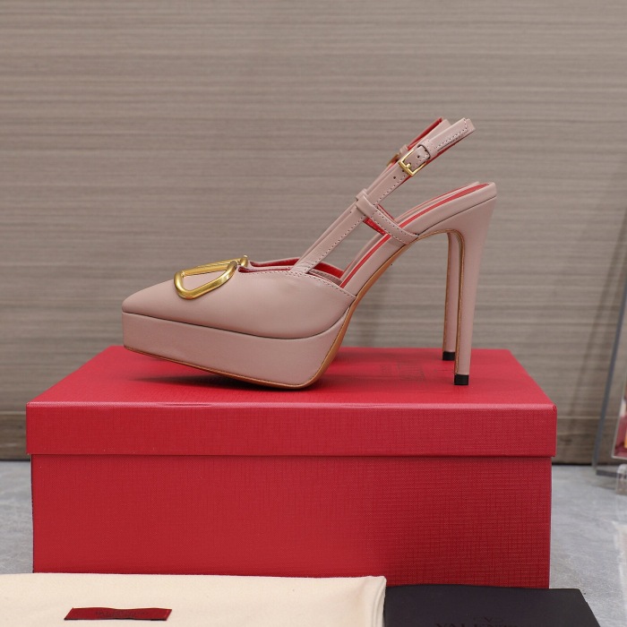 Valentino Vlogo Signature Calfskin Slingback Pumps Size 35-41 4-Color
