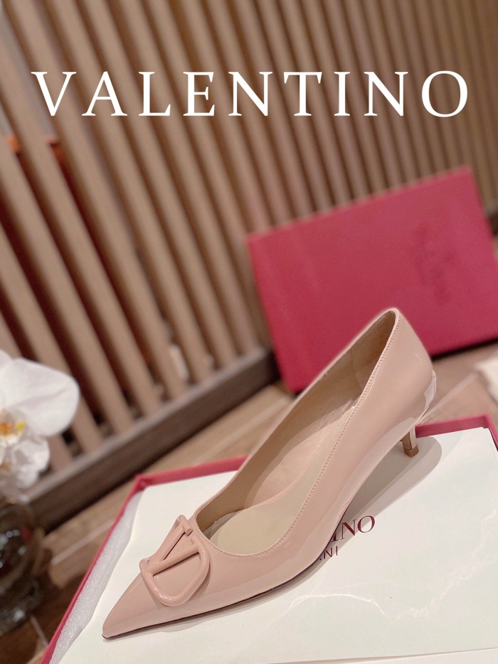 Valentino Vlogo Signature Patent Leather Slingback Pumps Size 35-41 4-Color