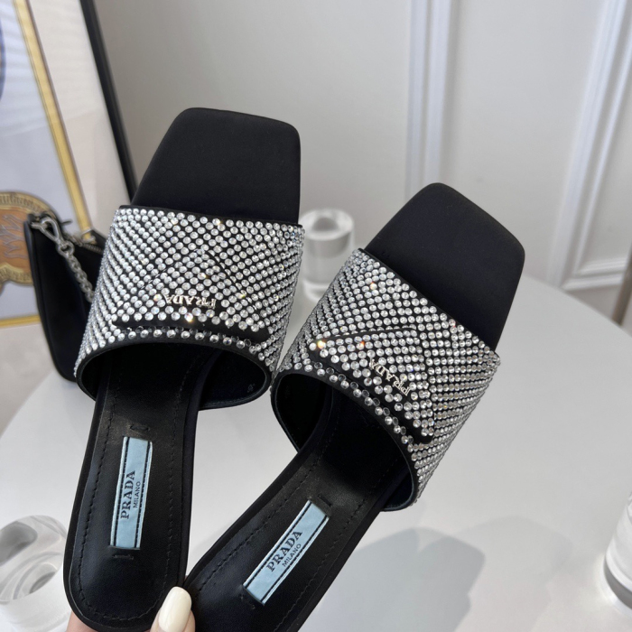 Prada Satin Pumps with Crystals Size 35-41 2-Color