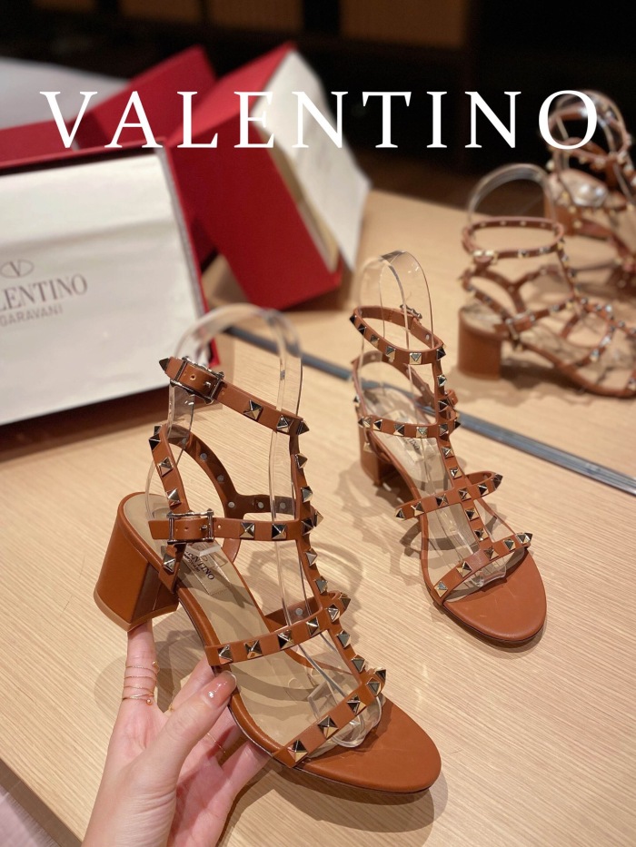 Valentino Rockstud Calfskin Ankle Strap Pumps Size 35-41 6-Color