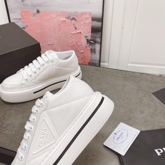 Prada Macro Re-Nylon and Leather Sneaker Size 35-40   2-Color