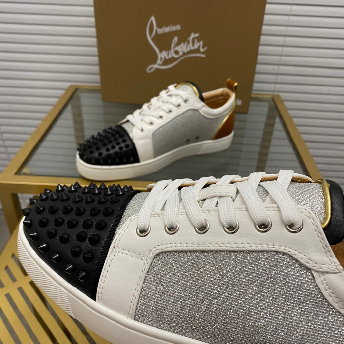 Christian Louboutin Louis Junior Spikes Sneaker Size 36-46  10-Color