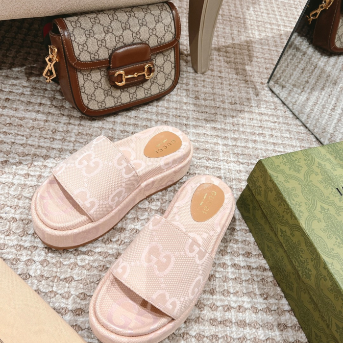 Gucci Platform Sandal Slippers Size 36-45  4-Color