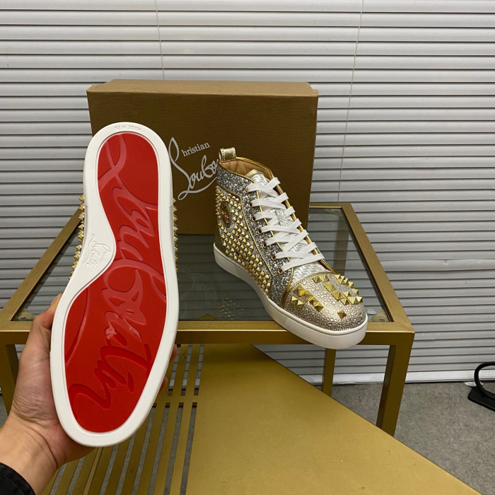 Christian Louboutin Lou Pik Pik High-Top Sneaker Size 36-46  6-Color