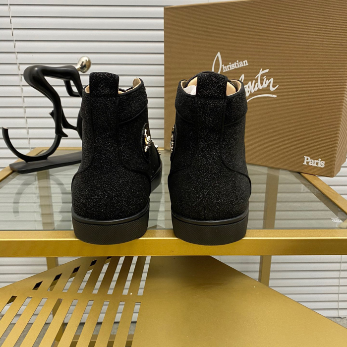 Christian Louboutin Lou Spikes High-Top Sneaker Size 36-46  10-Color