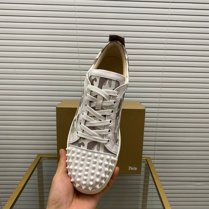 Christian Louboutin Louis Junior Spikes Sneaker Size 36-46  9-Color
