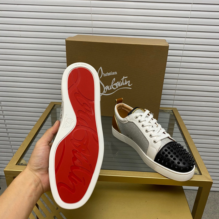 Christian Louboutin Louis Junior Spikes Sneaker Size 36-46  10-Color