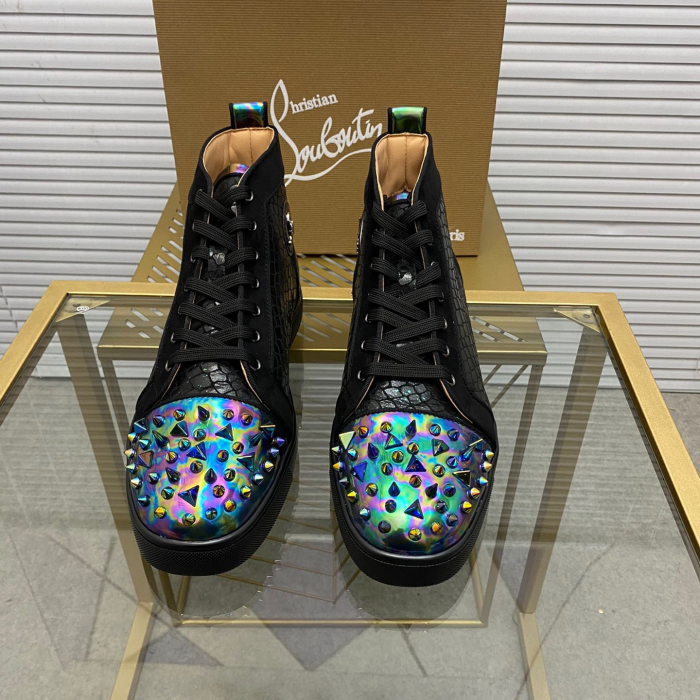 Christian Louboutin Lou Pik Pik High-Top Sneaker Size 36-46  7-Color