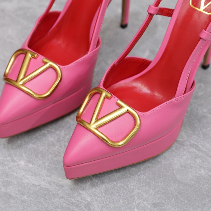 Valentino Vlogo Signature Calfskin Slingback Pumps Size 35-41 4-Color