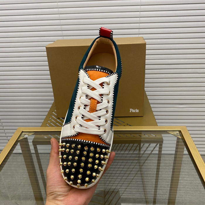 Christian Louboutin Louis Junior Spikes Sneaker Size 36-46  9-Color