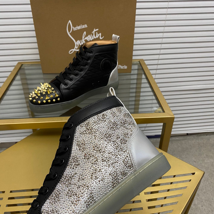 Christian Louboutin Lou Pik Pik High-Top Sneaker Size 36-46  7-Color