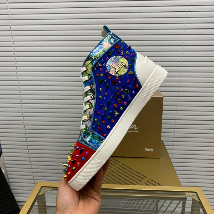Christian Louboutin Lou Pik Pik High-Top Sneaker Size 36-46  6-Color