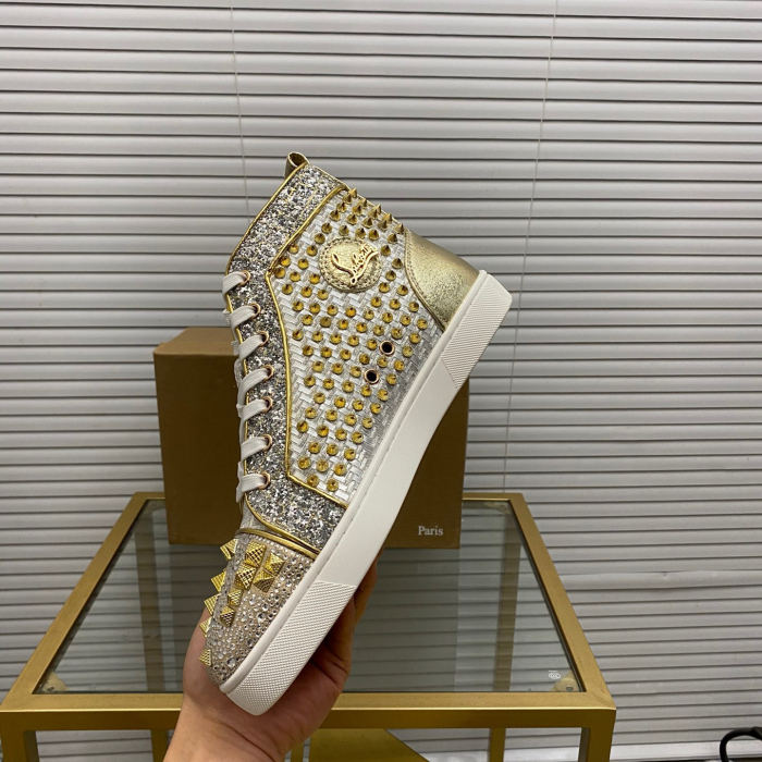 Christian Louboutin Lou Pik Pik High-Top Sneaker Size 36-46  6-Color